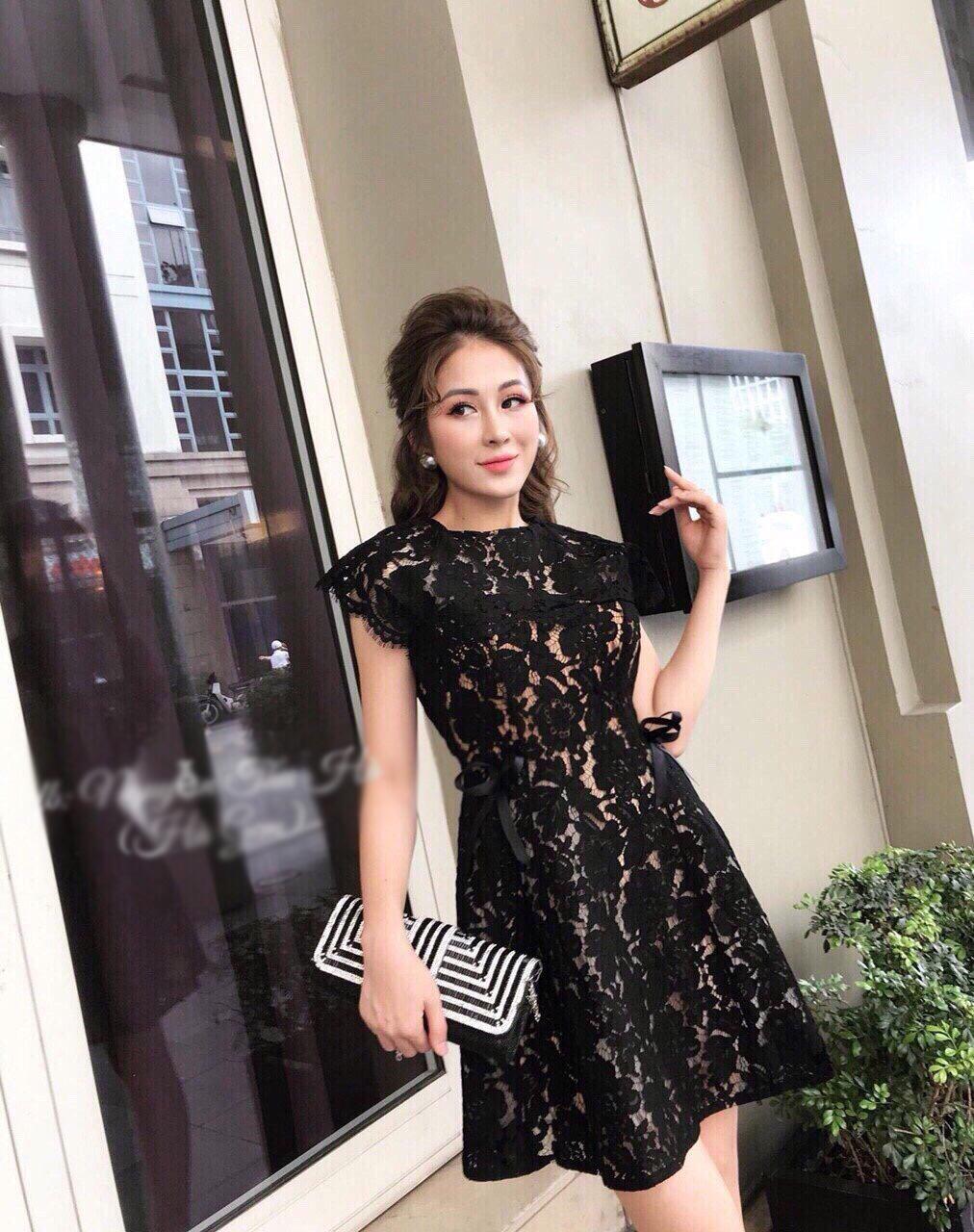 Đầm ren nữ mẫu mới thời trang trẻ long quân fashion Đ26