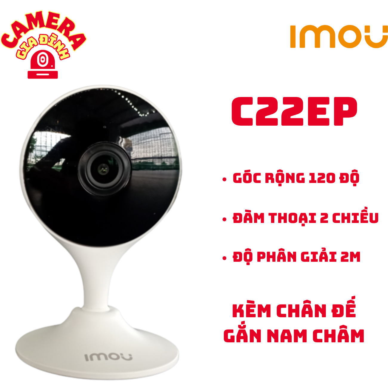 C22EP Camera Trong Nhà WiFi imou C22EP 2MP 1080P Full HD - Nhỏ gọn