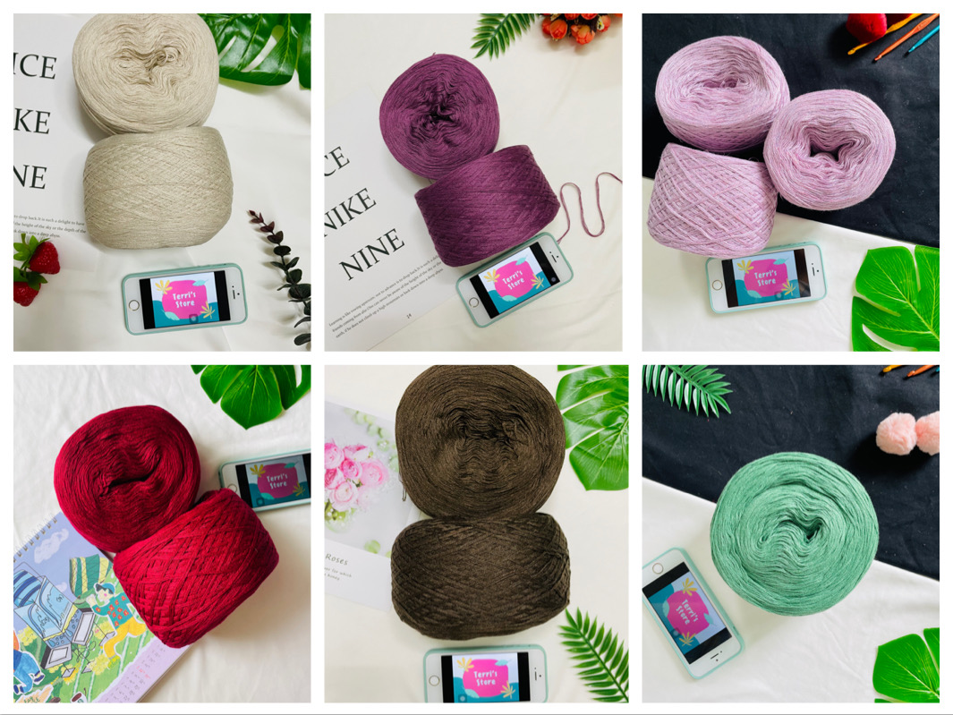Yarn - Sợi Cotton pha Cashmere | Sợi chập | Dùng đan móc tất cả sản phẩm cho bốn mùa | Terri Store