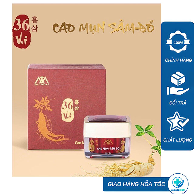 Cao Mụn Sâm Đỏ 36 Vị - Cao Cấp - Hộp 5G