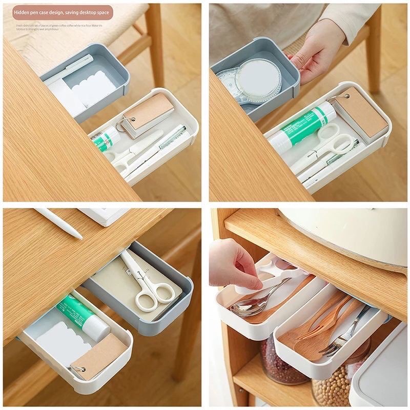 [HCM]HỘC DÁN NGĂN KÉO BÀN MINI DÁN GẦM BÀN GẦM KỆ TỦ TIỆN LỢI ĐỂ VĂN PHÒNG PHẨM  LƯU TRỮ ĐỒ DỄ TÌM K