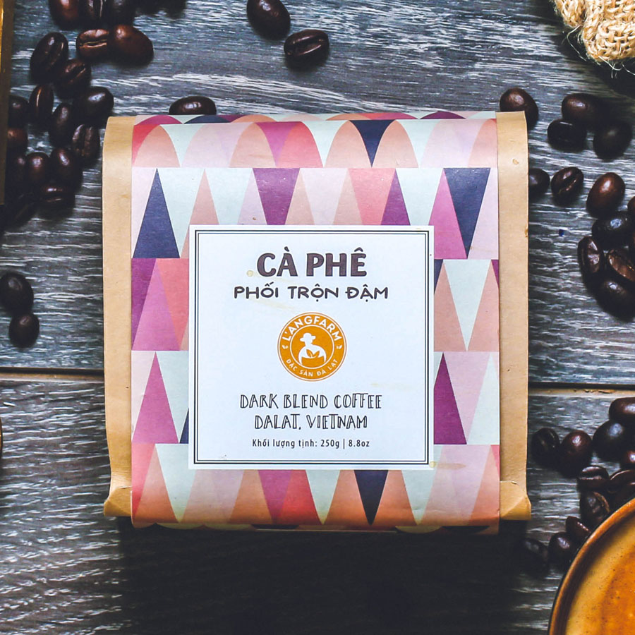  Cà phê phối trộn đậm L'angfarm 250g bịch 