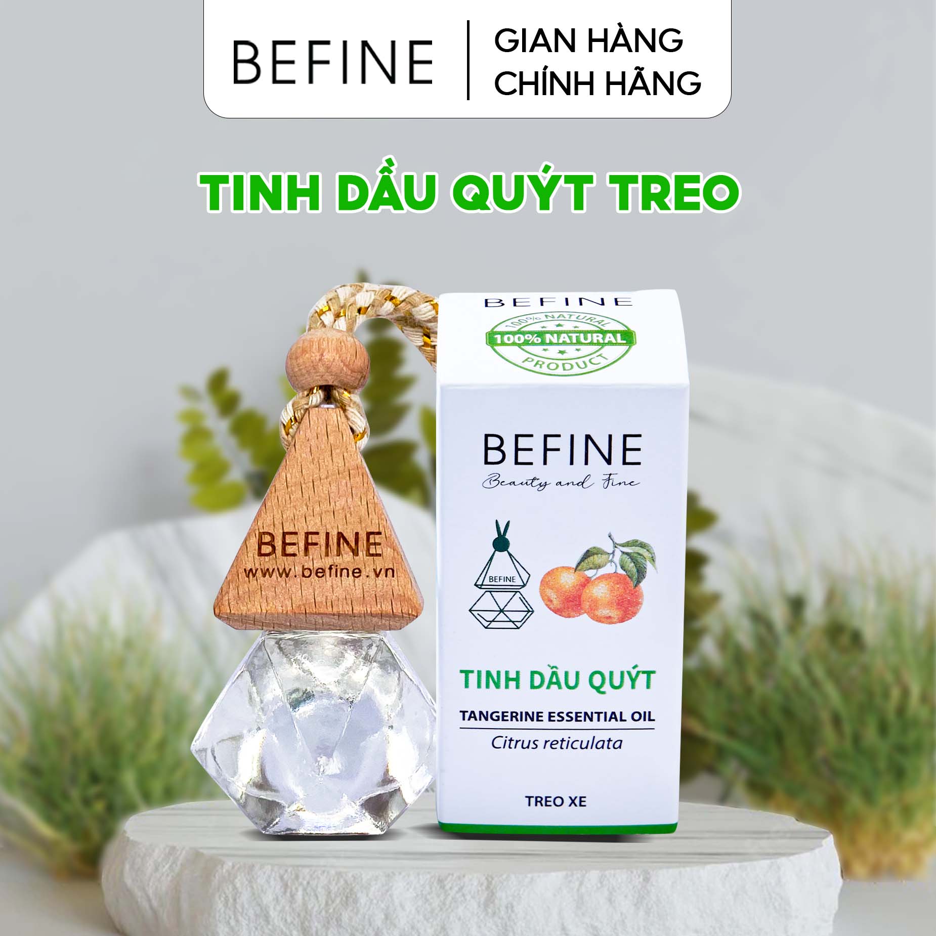 Tinh Dầu Quýt Treo Xe Befine