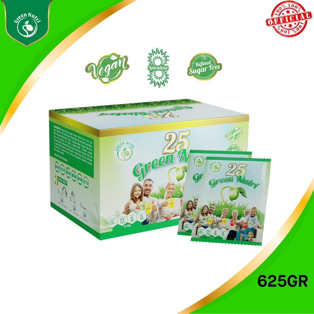 [Chính Hãng] Bột Ngũ Cốc 25 Green Nutri - Dạng Hộp 625gr (25 gói)