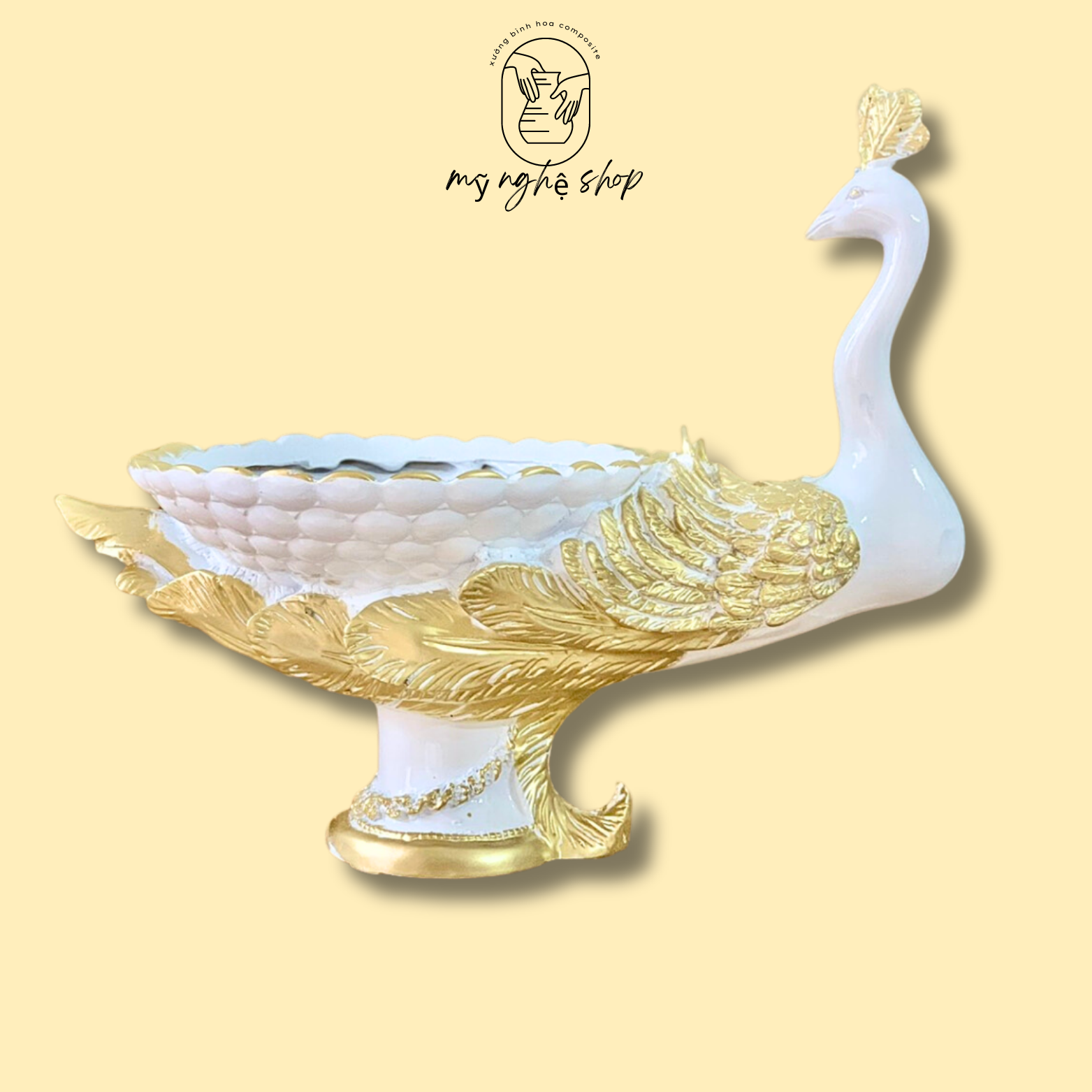 Bình hoa composite mã bình công,bình chim công, bình cắm hoa, bình hoa decor, bình hoa chơi tết, bình hoa trang trí Mỹ nghệ shop bình hoa cao cấp