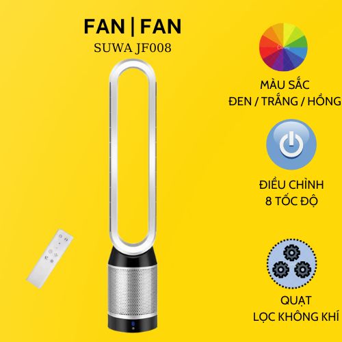Quạt không cánh lọc không khí -suwa if008 -8 tốc độ gió –lọc bụi siêu vi