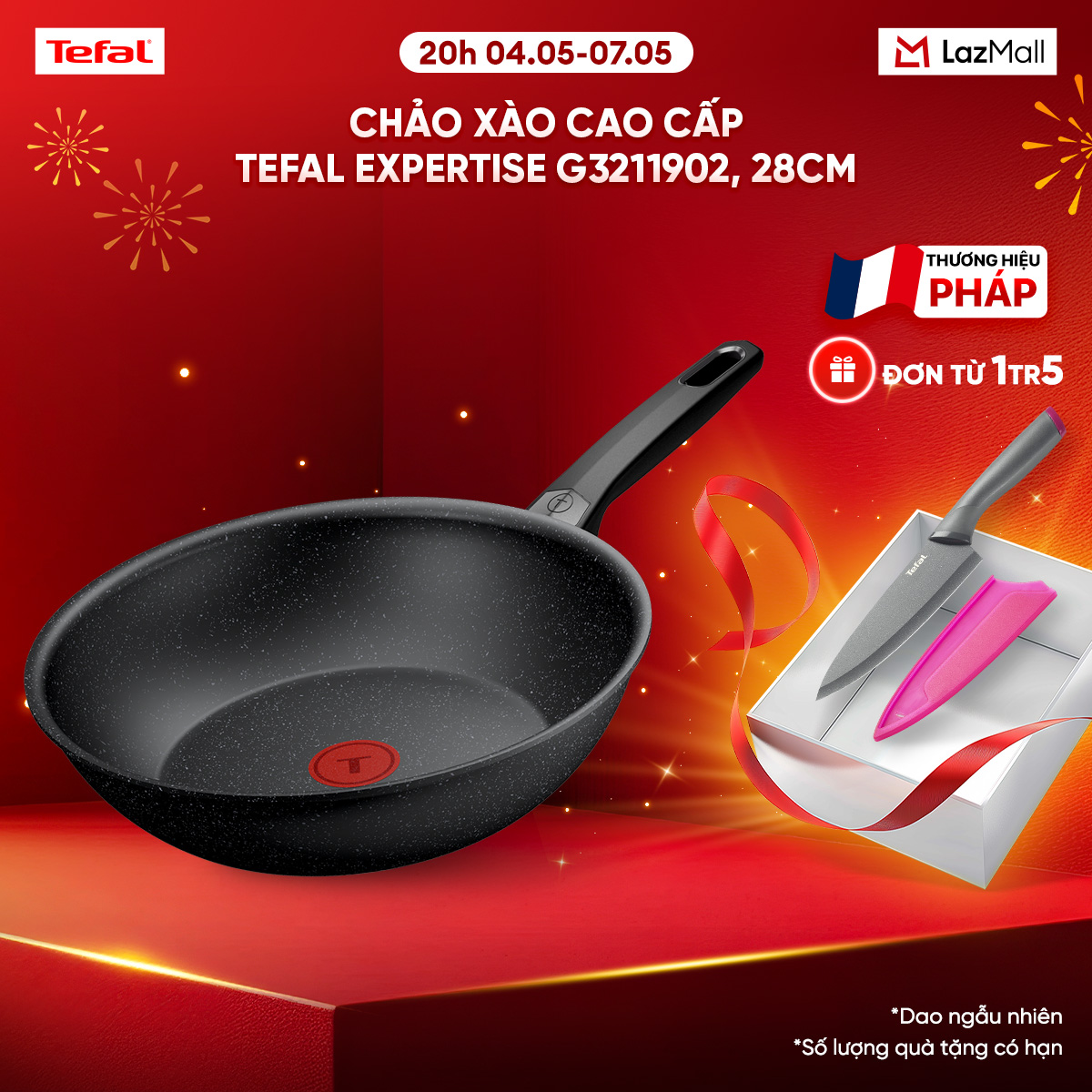 Chảo xào cao cấp Tefal Expertise G3211902, 28cm