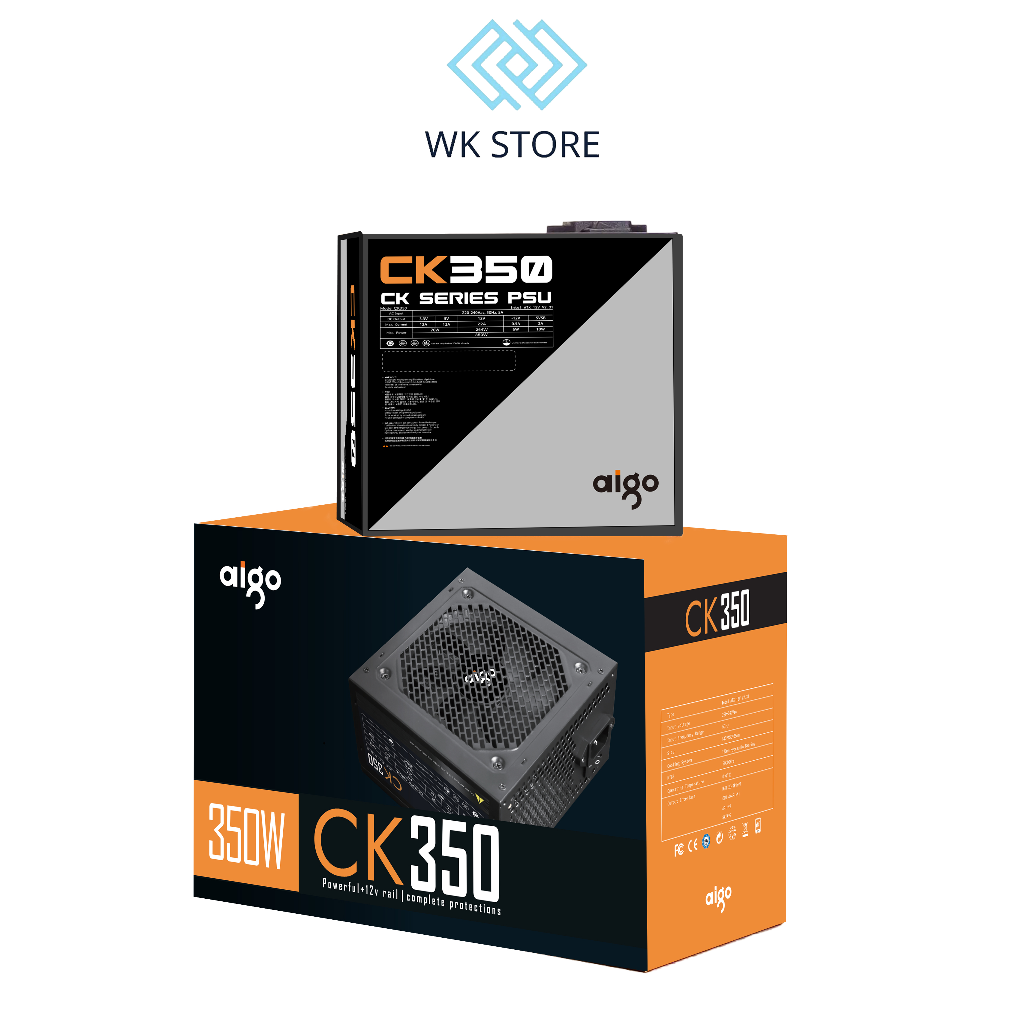 Nguồn máy tính aigo ck350 350w công suất thực mới