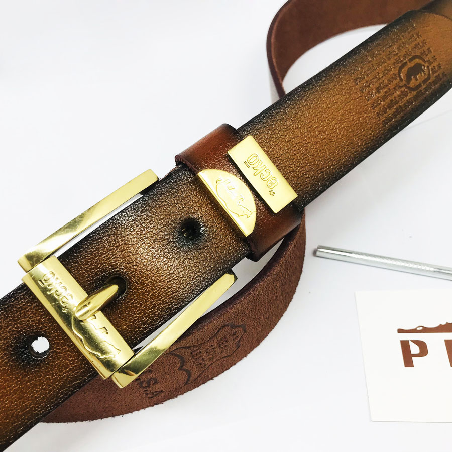 Thắt Lưng Dây Nịt Nam Da Bò Nhập Nguyên Tấm Khóa Đồng Đúc Thật Đồ Da Phúc - TLEK01