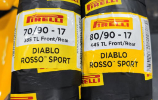Tặng 1 áo thun Rosso Sport Cặp Vỏ xe Pirelli Diablo Rosso Sport 70 90-17 &