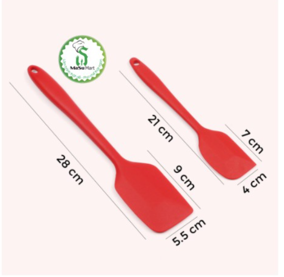 Phới trộn bột Spatula silicon chịu nhiệt màu sắc, đúc liền dùng để đánh bột (giao màu ngẫu nhiên)