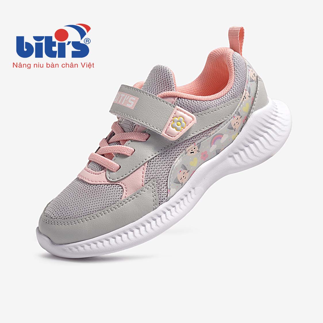 Giày thể thao bé gái biti's bsg003400xam