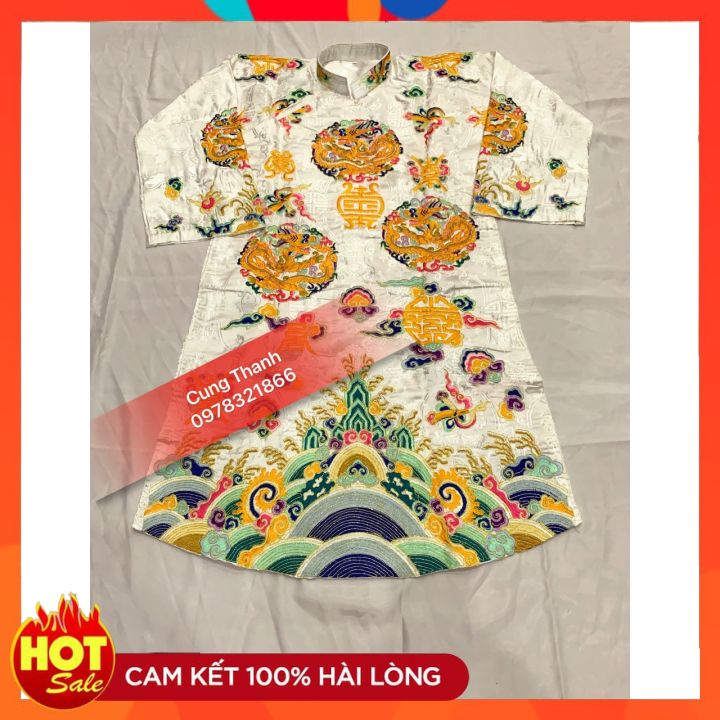 Áo hầu ông hoàng bơ màu trắng
