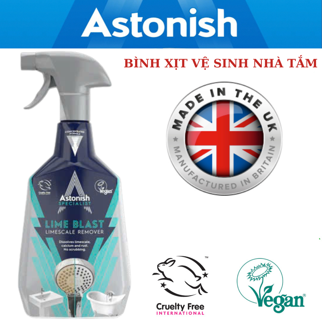 Bình xịt tẩy cặn canxi nhà tắm Astonish C6940