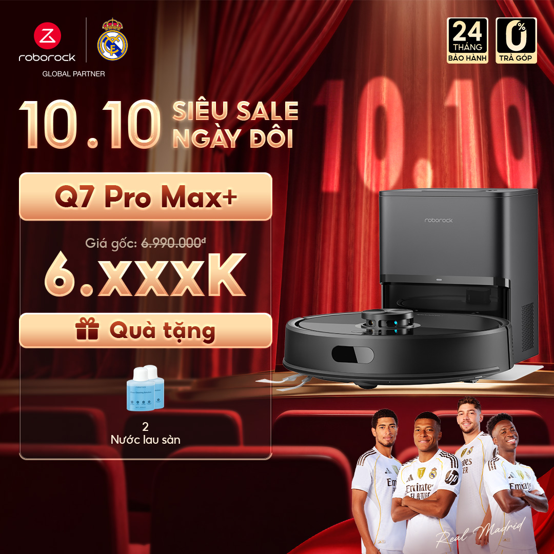Roborock Q7 Pro Max+ |   Q7 Pro Max Vacuum Cleaner and Mop |   Suction Force 13000Pa |   2-Year Warranty |   Genuine Products