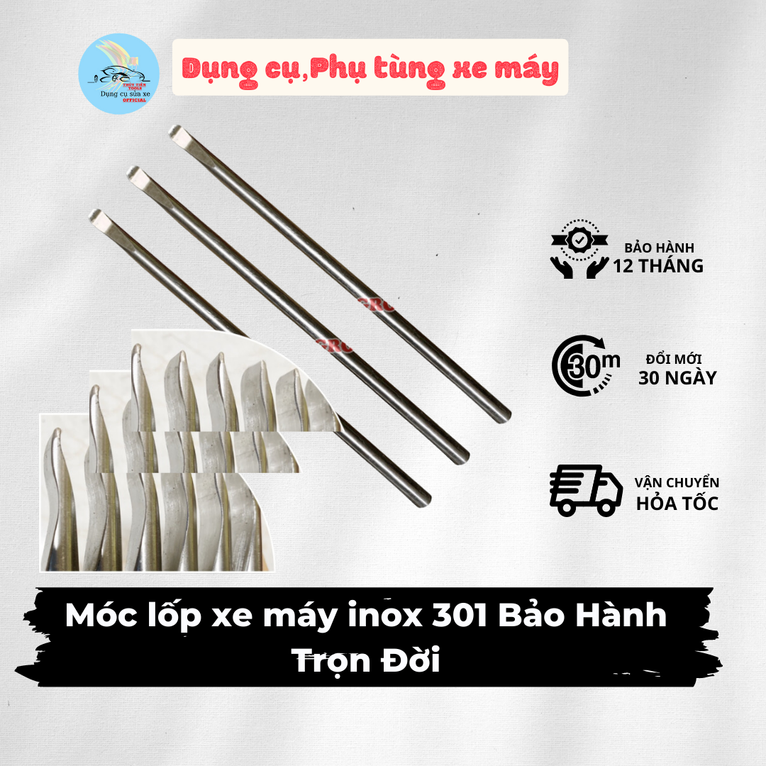 Móc lốp xe máy inox 304 bảo hành trọn đời