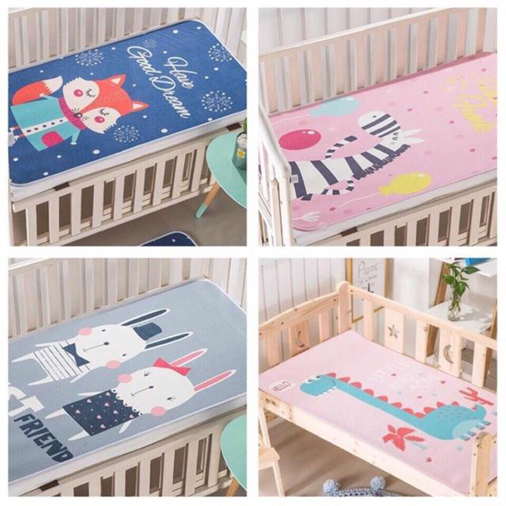 Miếng lót tè sơ sinh, tấm lót chống thấm 4D cho bé từ sơ sinh thay tã, lót nôi, cũi KT 50x70