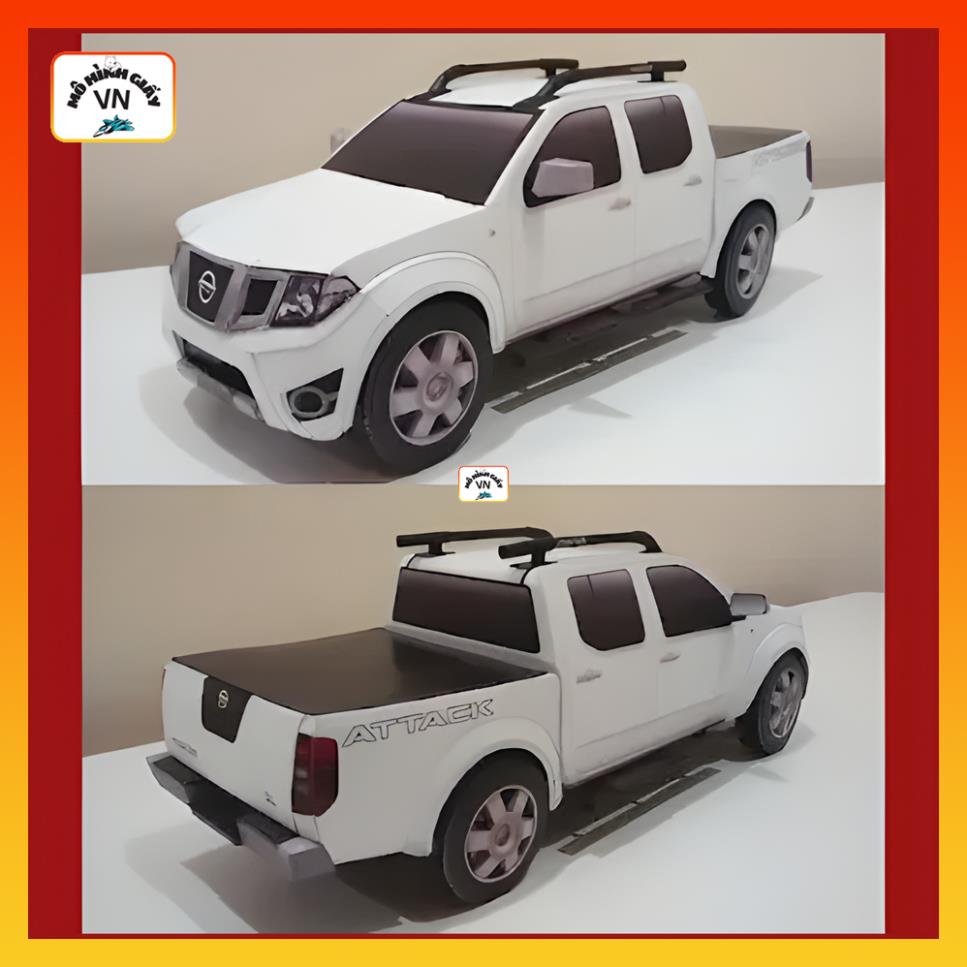 Mô Hình Giấy Lắp Ráp Xe bán tải Nissan Frontier 2015 - MohinhgiayVN