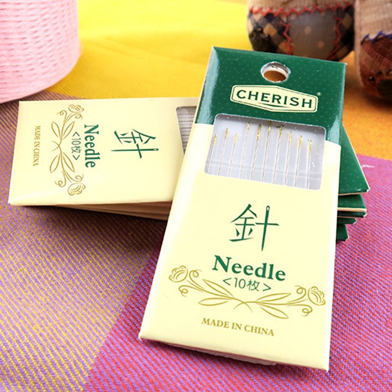 Set 10 chiếc kim thêu đuôi vàng Cherish