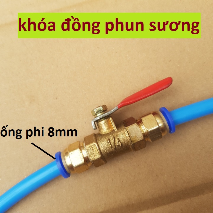 Van khóa ống phun sương 8mm