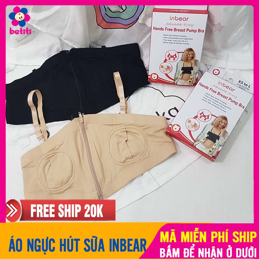 [Hoàn tiền 6%] [HÀNG CAO CẤP] Áo Ngực Hút Sữa Rảnh Tay Có Dây Freesize INBEAR Chất Liệu Cotton - Áo Vắt Sữa Việt Nam Freesize, Áo Hút Sữa, Áo Vắt Sữa Rảnh Tay, Áo Lót Mặc Hút Sữa Rãnh Tay - Ao Hut Sua Ranh Tay INBEAR - BETITI
