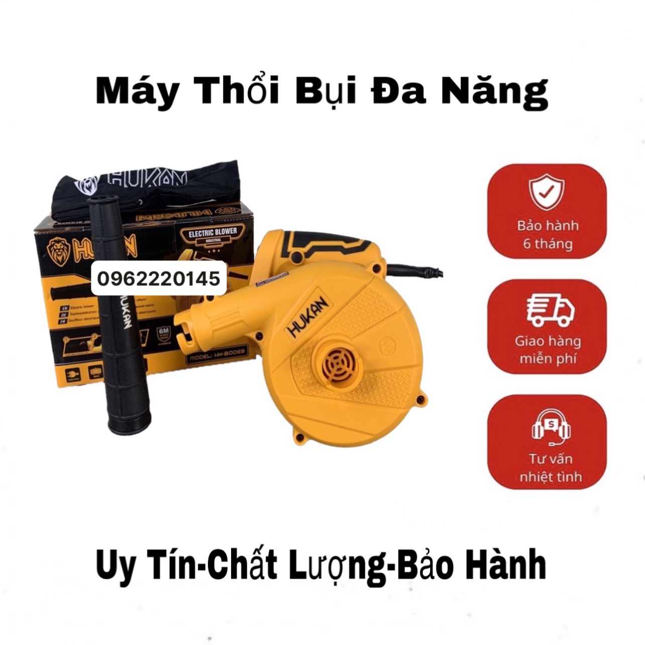 Máy Thổi Hút Bụi Điện 2 Chức Năng HUKAN HK-EB0650 Công Suất 650w