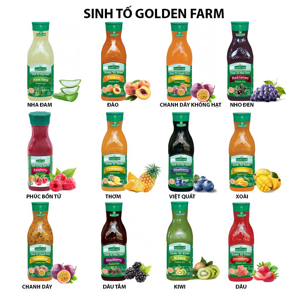 Sinh Tố Golden Farm Chai 1L