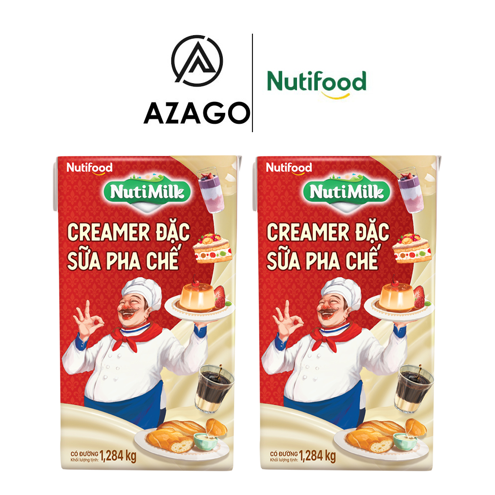 Combo 02 Creamer đặc có đường Nuti  Hộp 1,284 kg CB2.SDX05AZ– Thương hiệu NUTIFOOD – AZAGO