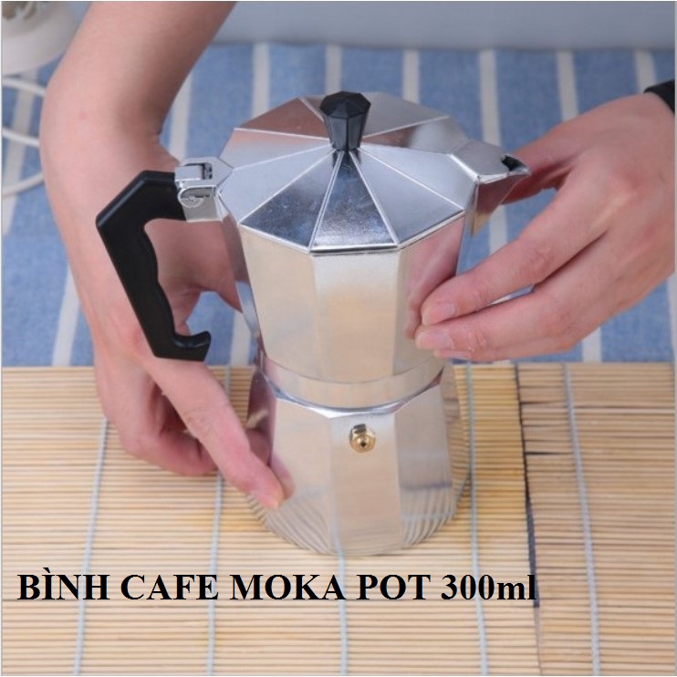 [HCM]BÌNH PHA CAFE 300ml NHÔM ẤM PHA CÀ PHÊ 6 CUP KIỂU Ý DÁNG CỔ ĐIỂN SANG TRỌNG ĐẸP