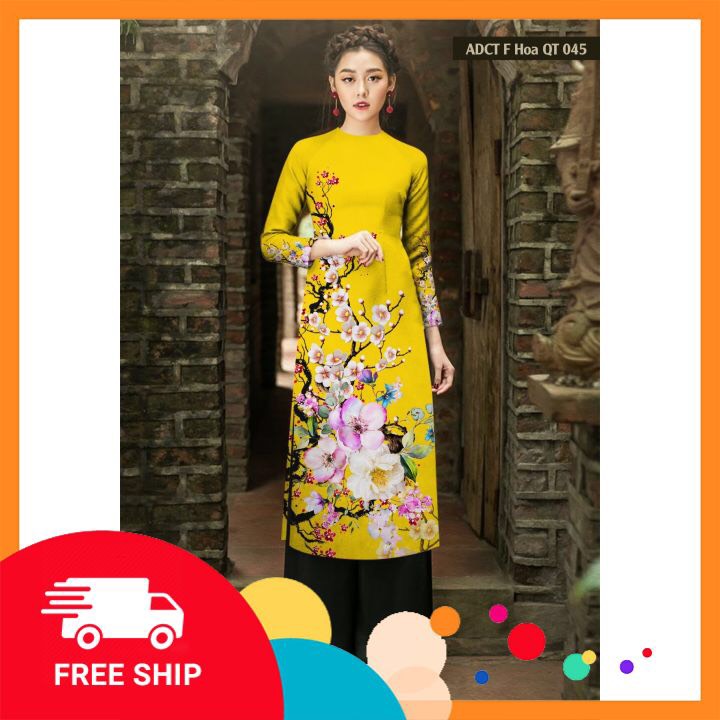 [BÃO SALE] Áo Dài Cách Tân Lụa Nhật ,Mẫu Siêu Xinh