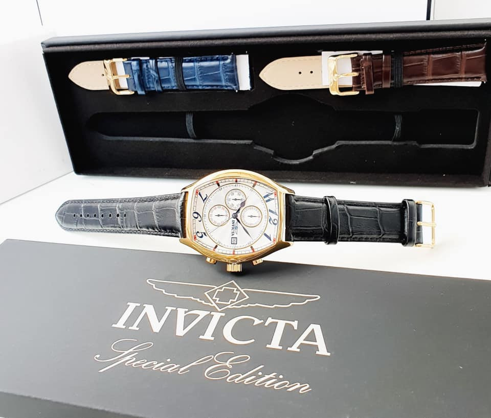 Đồng hồ nam invicta quai da specialty gold - plated 14330