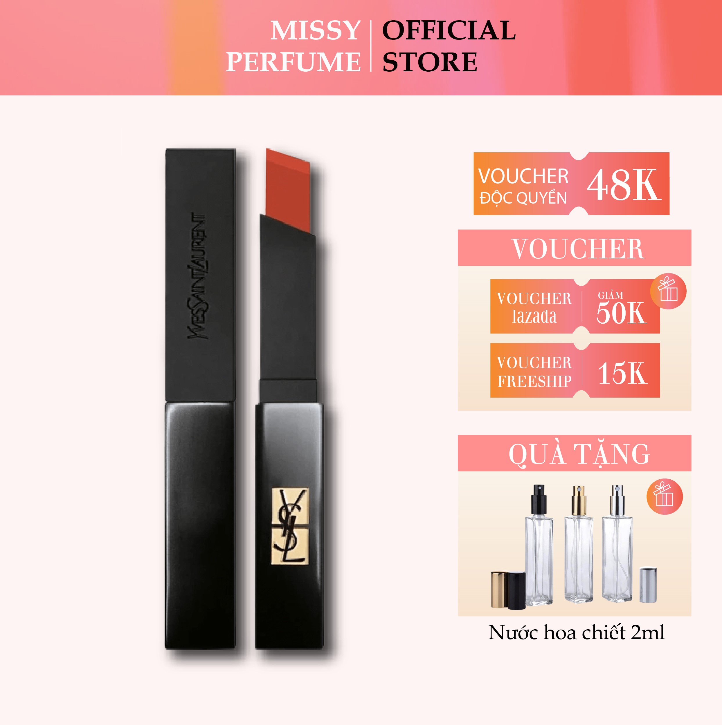 Son YSL the slim velvet radical chính hãng full box, son YSL chính hãng. YSL 305. - dòng son mịn lì thời thượng