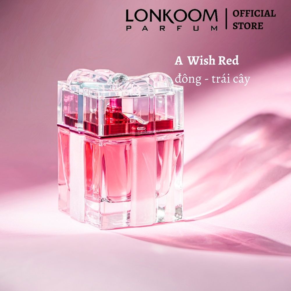 LONKOOM Nước hoa dành cho phụ nữ A Wish Red với mùi hương trái cây lâu dài có dung tích 100ml - perfect gift for family