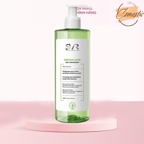 Sữa rửa mặt svr 400ml cho da dầu mụn nhạy cảm svr sebiaclear