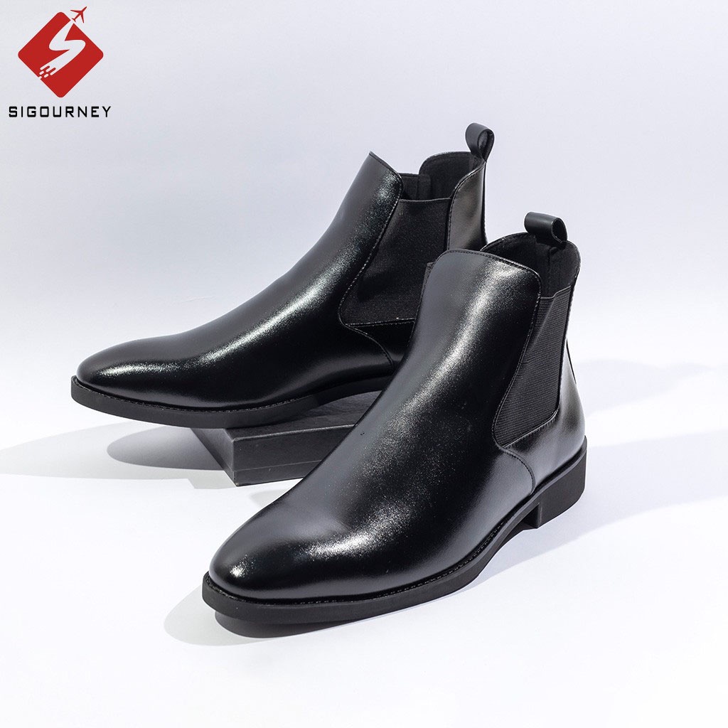 Giày chelsea boots nam cao cổ boots-01, chất liệu da thật, thiết kế lịch lãm, sang trọng