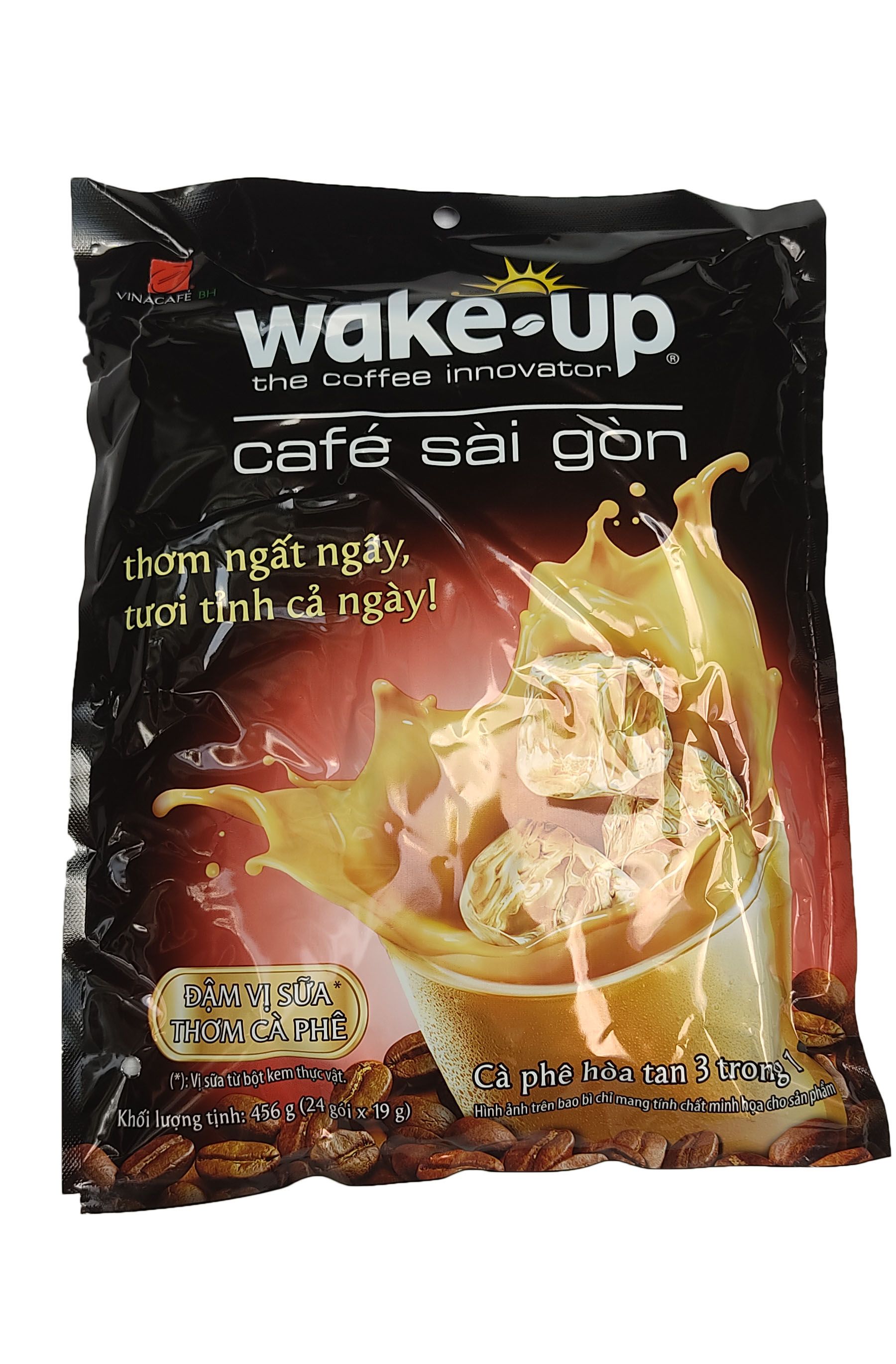 Cà phê gói cà phê hòa tan wake up bịch 24 gói