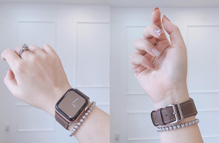 Dây Apple Watch Da H.E.R.M.E.S , Phong Cách Dịu Dàng, Nữ Tính Dành Cho Size 38mm 40mm 42mm 44mm