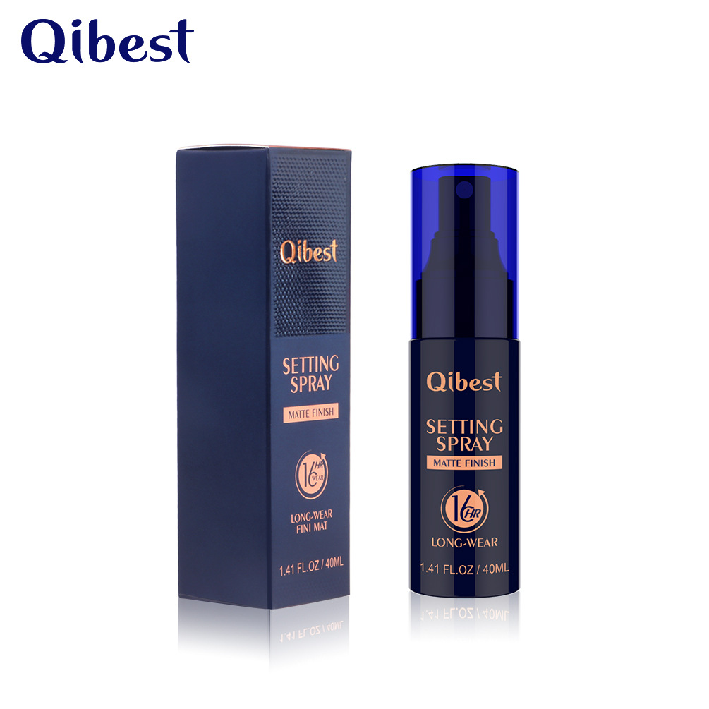 Xịt khoá nền make up QIBEST - Setting Spray Matte Finish Long Wear, xịt khoá nền kiềm dầu, bảo vệ lớp nền lâu trôi