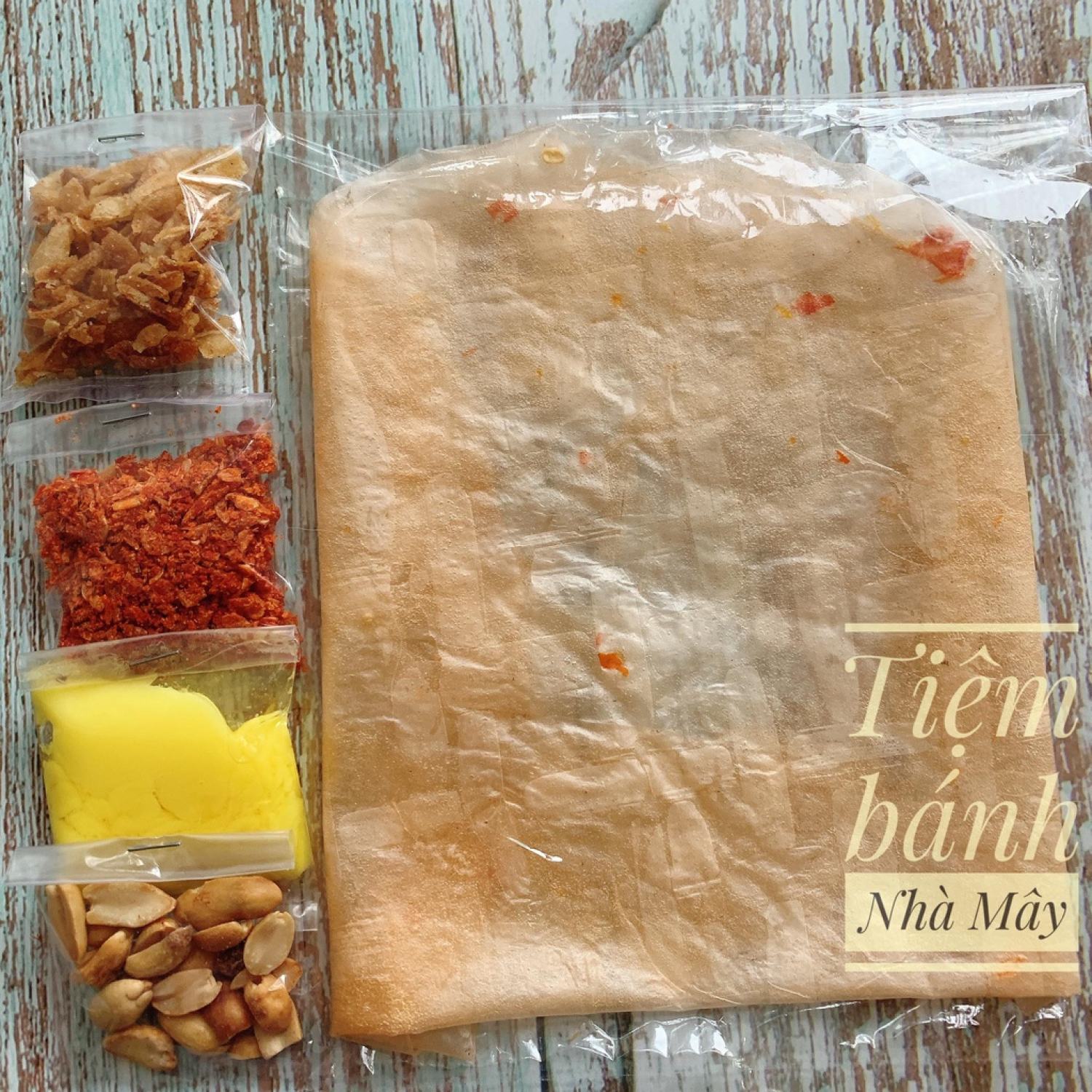 Bánh tráng bơ tứ vị kèm muối nhuyễn - bánh tráng dẻo ớt cuộn bơ đặc thơm béo