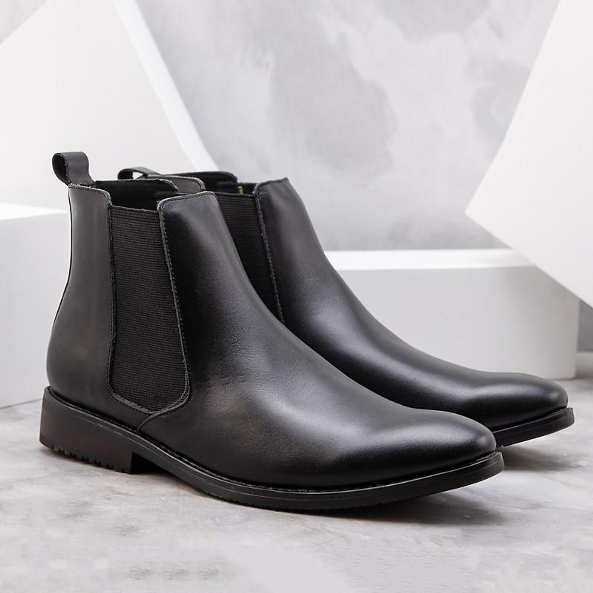 Giày Chelsea Boot Nam Cao Cổ | Da Bò Thật  | Hàng Full Box | Chất Lượng Vnxk