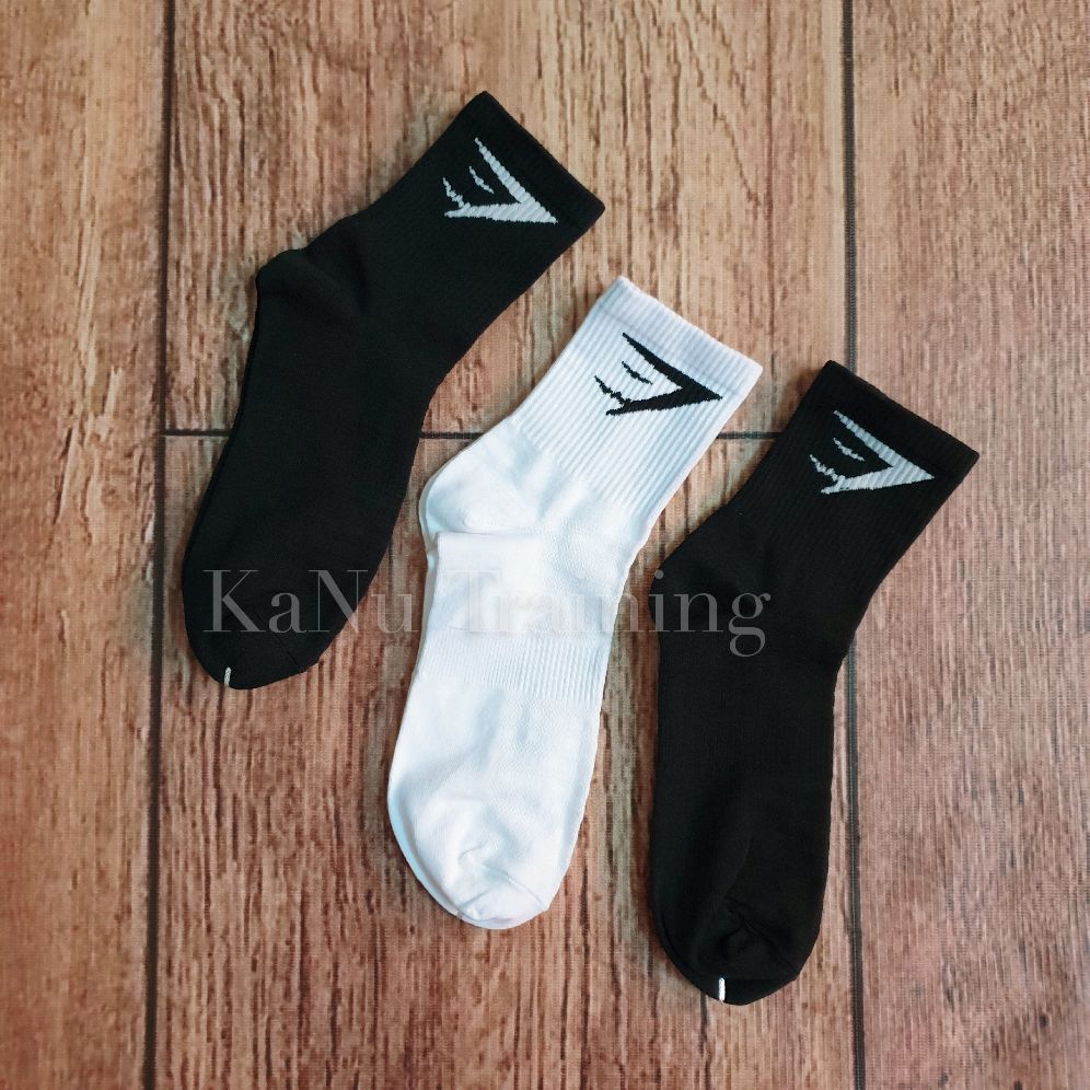 Vớ cổ cao nam nữ GymShark thể thao gym, kiểu dáng thời trang, phong cách, logo đẹp, đơn giản nhưng sang chảnh