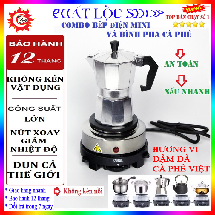 Ấm pha cà phê Moka Express 3TZ , bình pha cà phê kiểu Ý