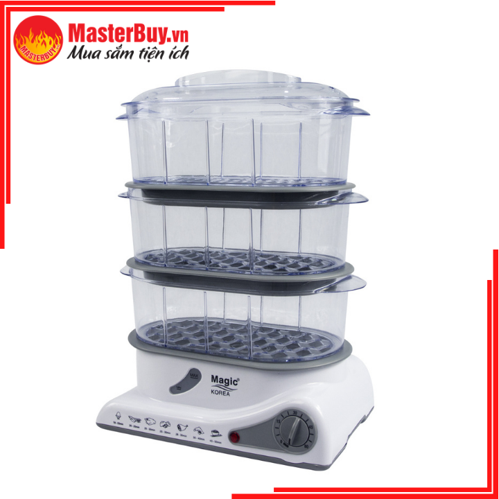 Máy hấp thực phẩm đa năng 3 tầng magic a-61