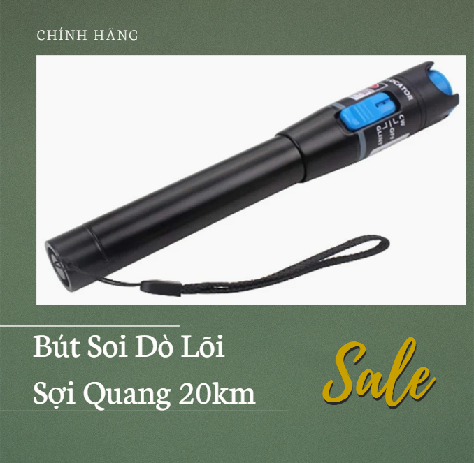 Bút Soi Dò Lỗi Sợi Mạng cáp quang 20km - Hàng chính hãng