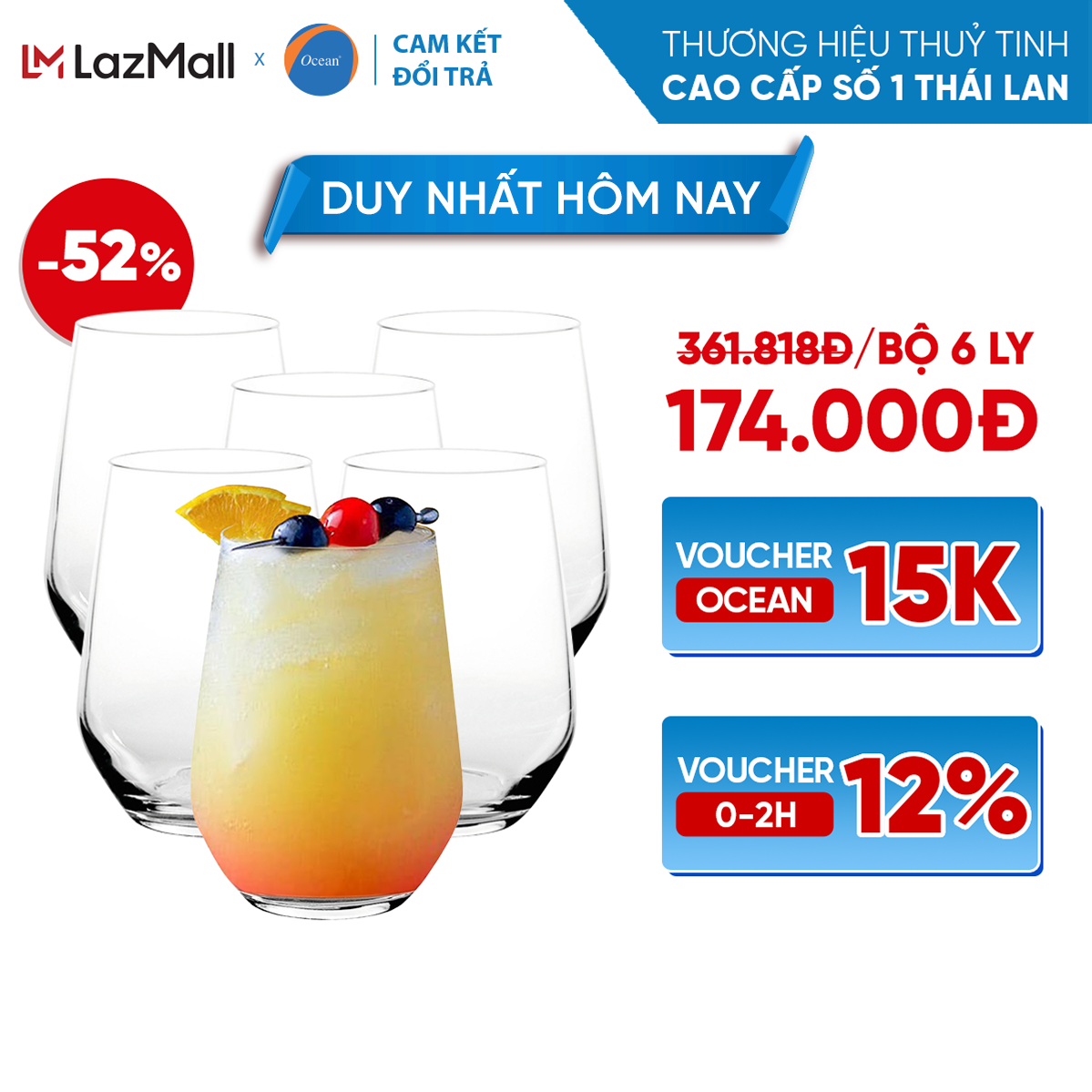 Bộ 6 Ly rượu Lexington hiball 370ml