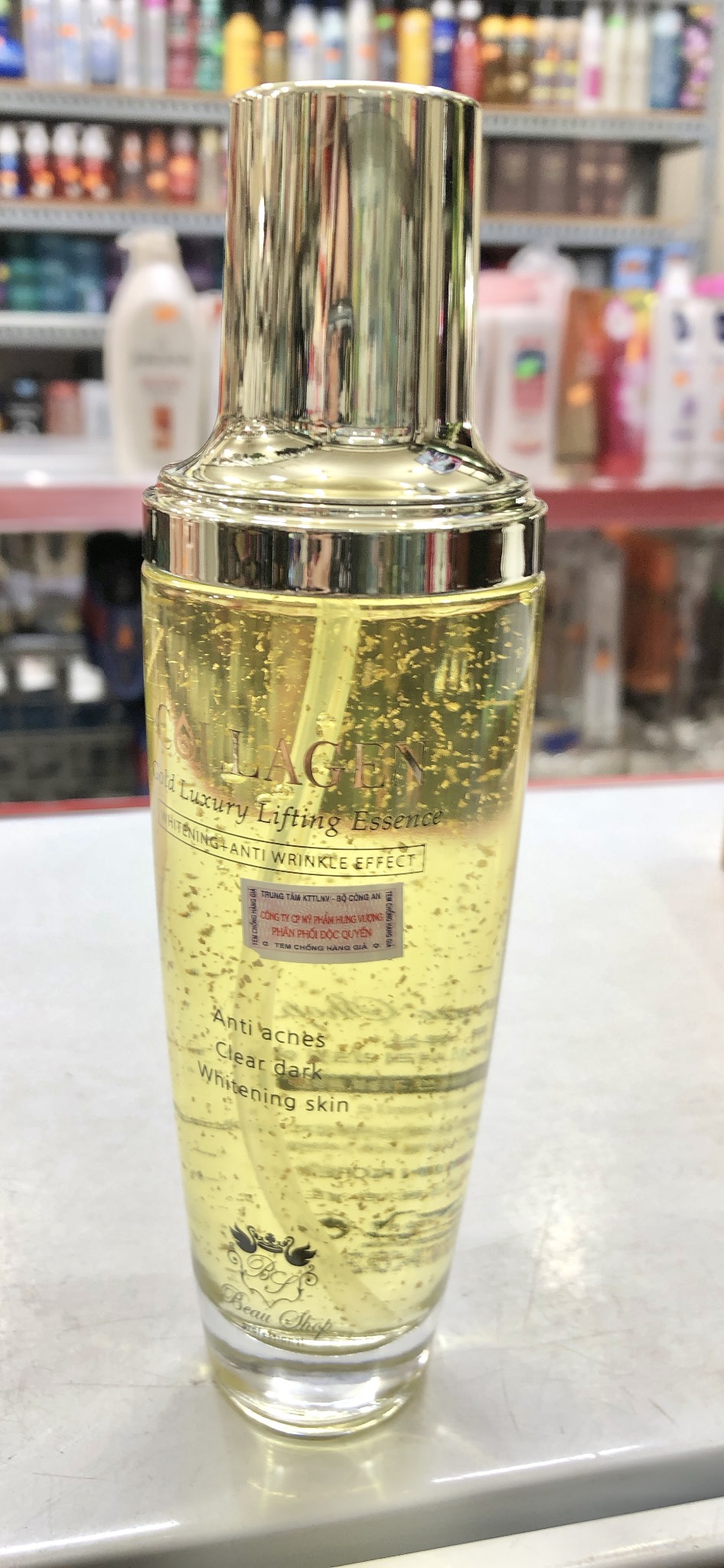 Tinh chất trắng da collagen beau shop hàn quốc gold luxury lifting essence 130ml