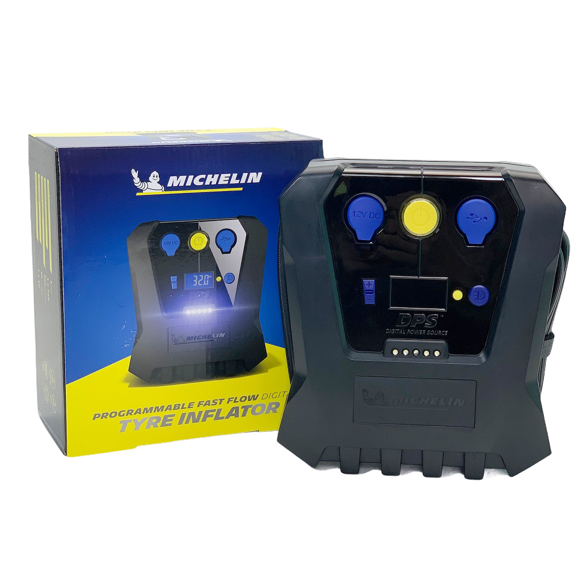 Máy Bơm Lốp tự ngắt Michelin 12266 12V - Máy bơm lốp ô tô và xe máy, bơm nhanh và tự ngắt khi đủ áp suất