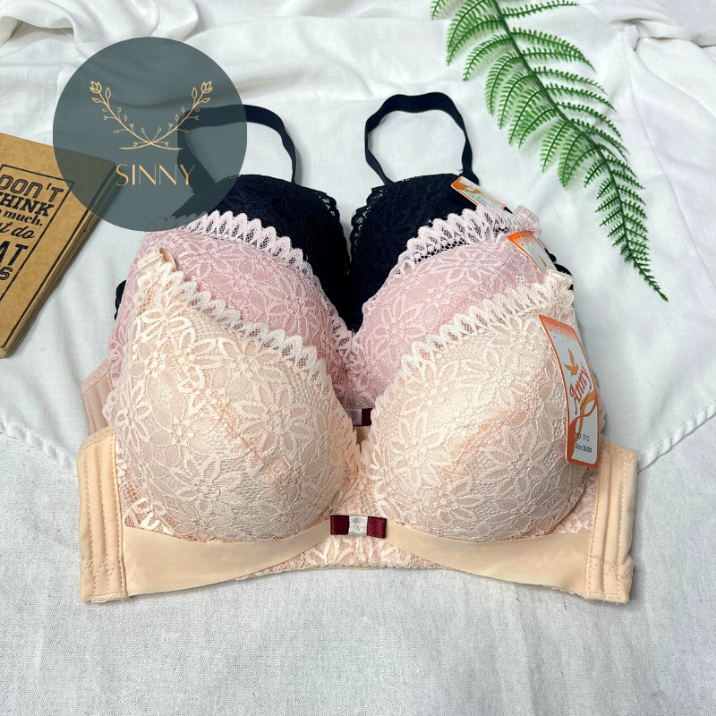  Áo ngực ren cup B không gọng có mút dày 3cm áo ngực Thái Lan Anny T10 cao cấp Sinny 