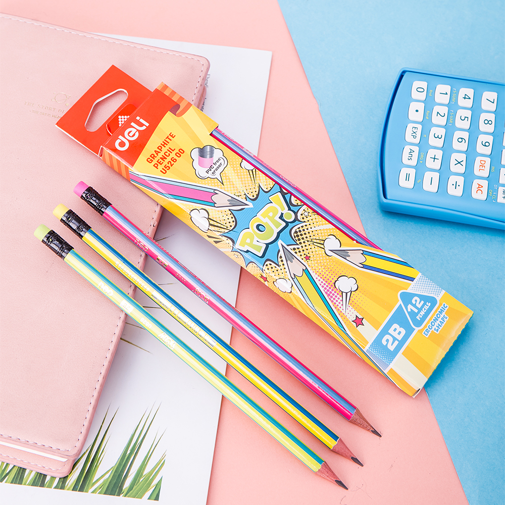 Hộp 12 cây Bút chì 2B cao cấp DELI U52600