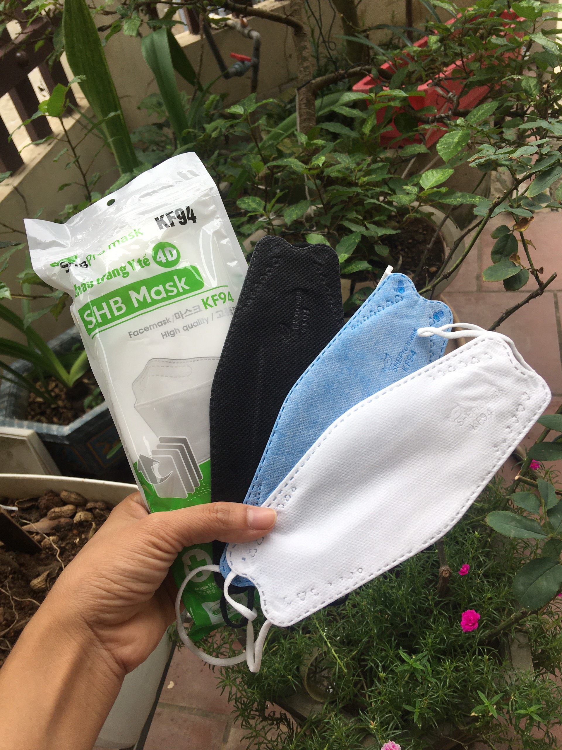 Khẩu trang y tế 4d - shb pro mask kf94 túi 10 cái